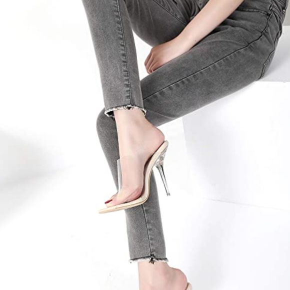 Brand new clear stiletto high heel mule. Size 10 - Picture 2 of 3